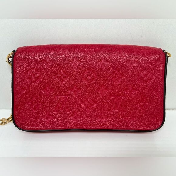 Louis Vuitton Felicie Pochette Monogram Empreinte Leather Red - Picture 4 of 9